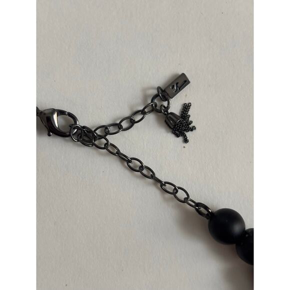 Women's Whimsigoth Dark Vampire Black Beaded Rhinestone Web Neckace Sexy Gothic - Picture 4 of 6
